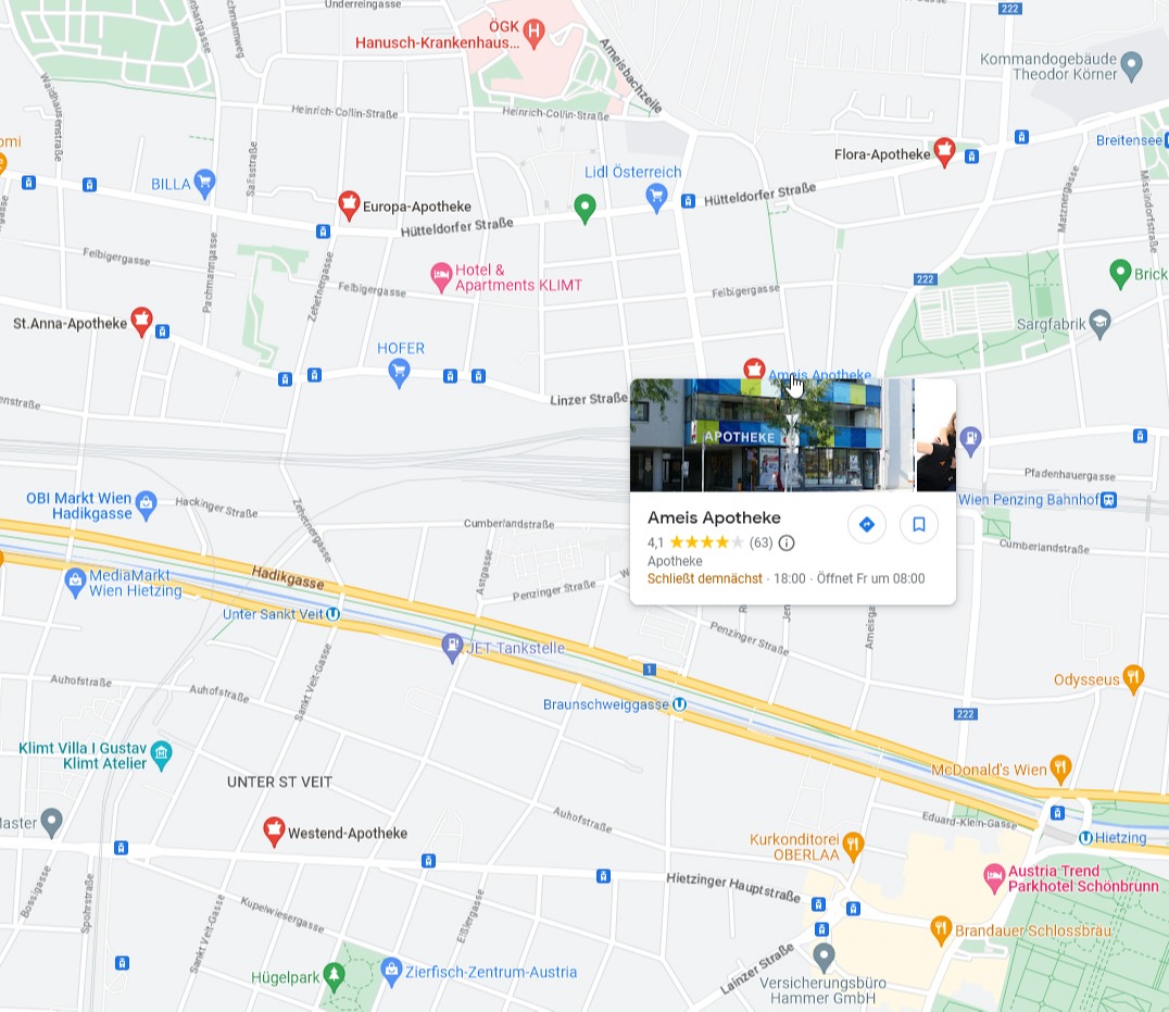 Apotheken bei Google-Maps